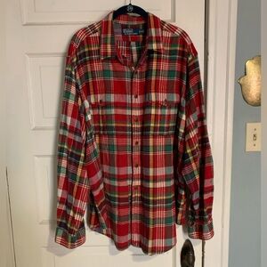 Ralph Lauren Plaid Flannel Button Up-XXL